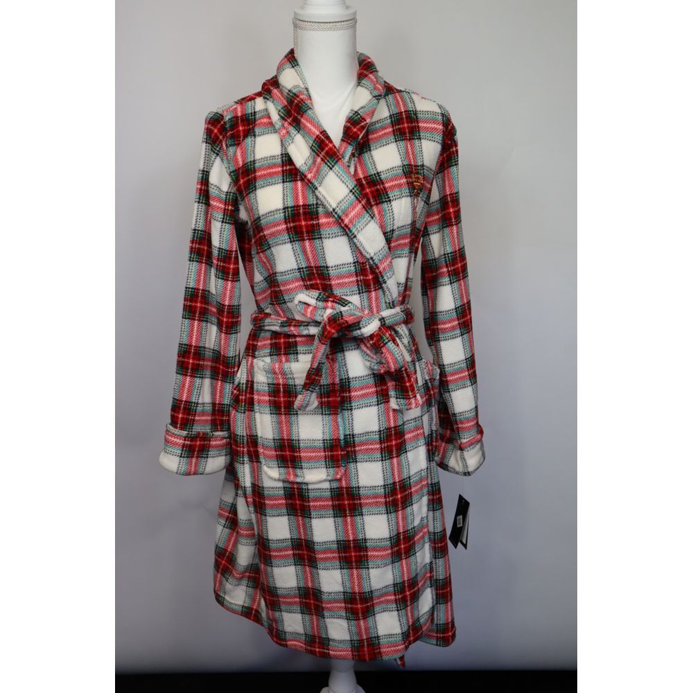 Ralph Lauren Holiday‎ Plaid Fuzzy Robe Size XS